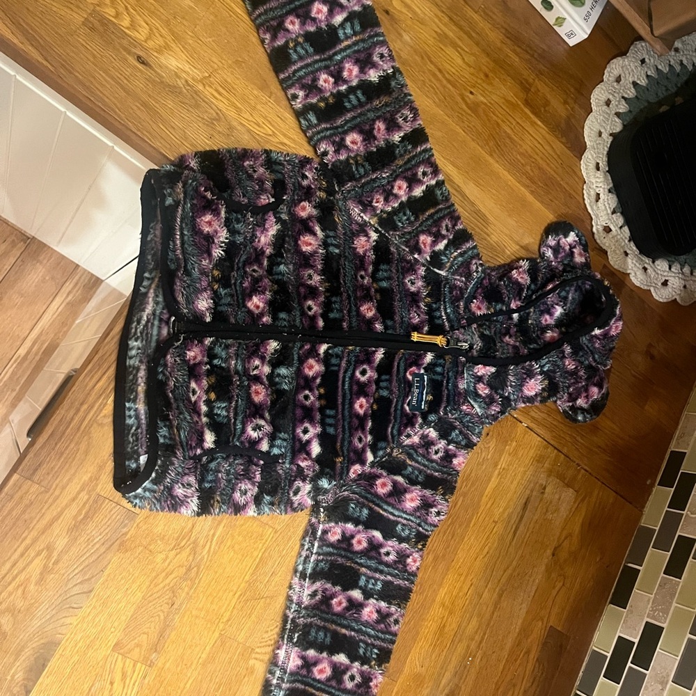 L.L. Bean Kids Fleece Jacket - Pink and Black